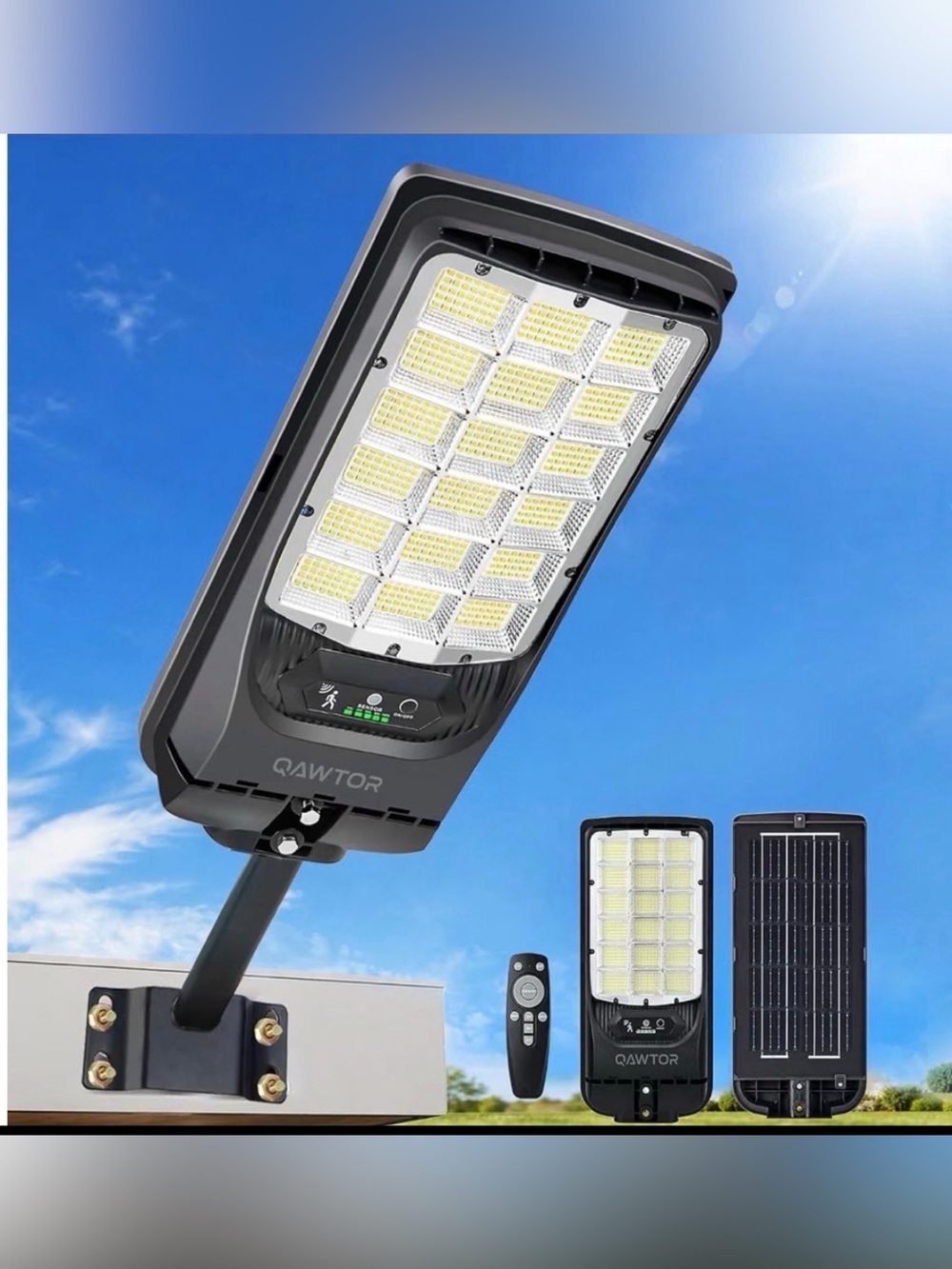 Solar Lights Outdoor, 20000LM Radar Motion Sensor LED IP66 Street Light